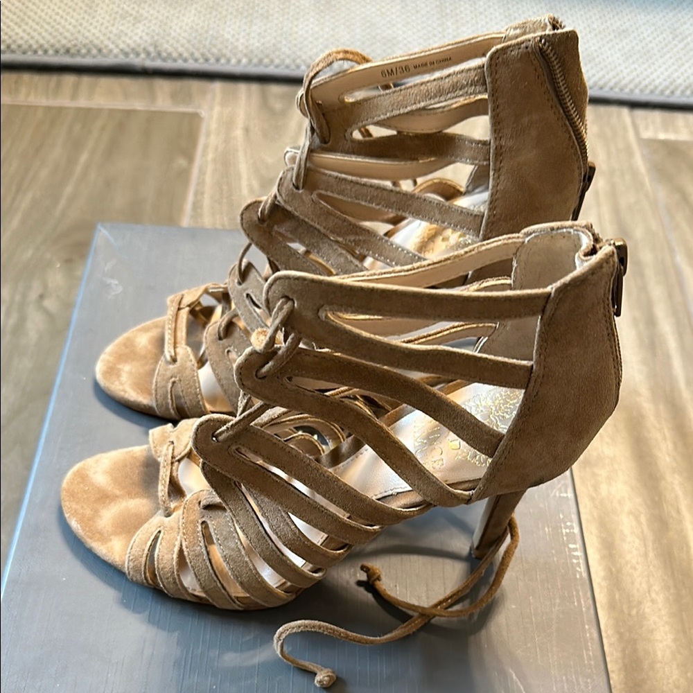 Tan Strappy Women's Sandals